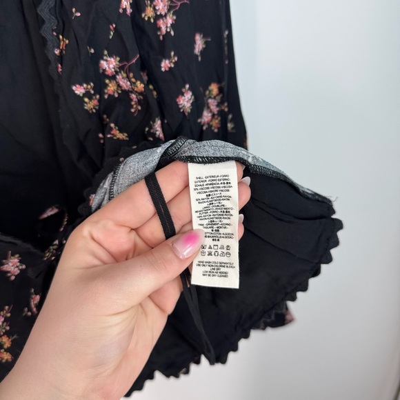 Free People Floral Front Tie Long Sleeve  Top - Picture 5 of 5